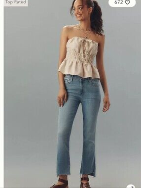 MOTHER The Insider High Rise Cropped Jeans